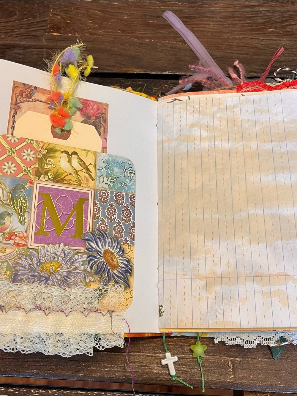 Bird Cardinal Junk Journal Faith Christian Floral Softcover 3 Signatures - Picture 7 of 16